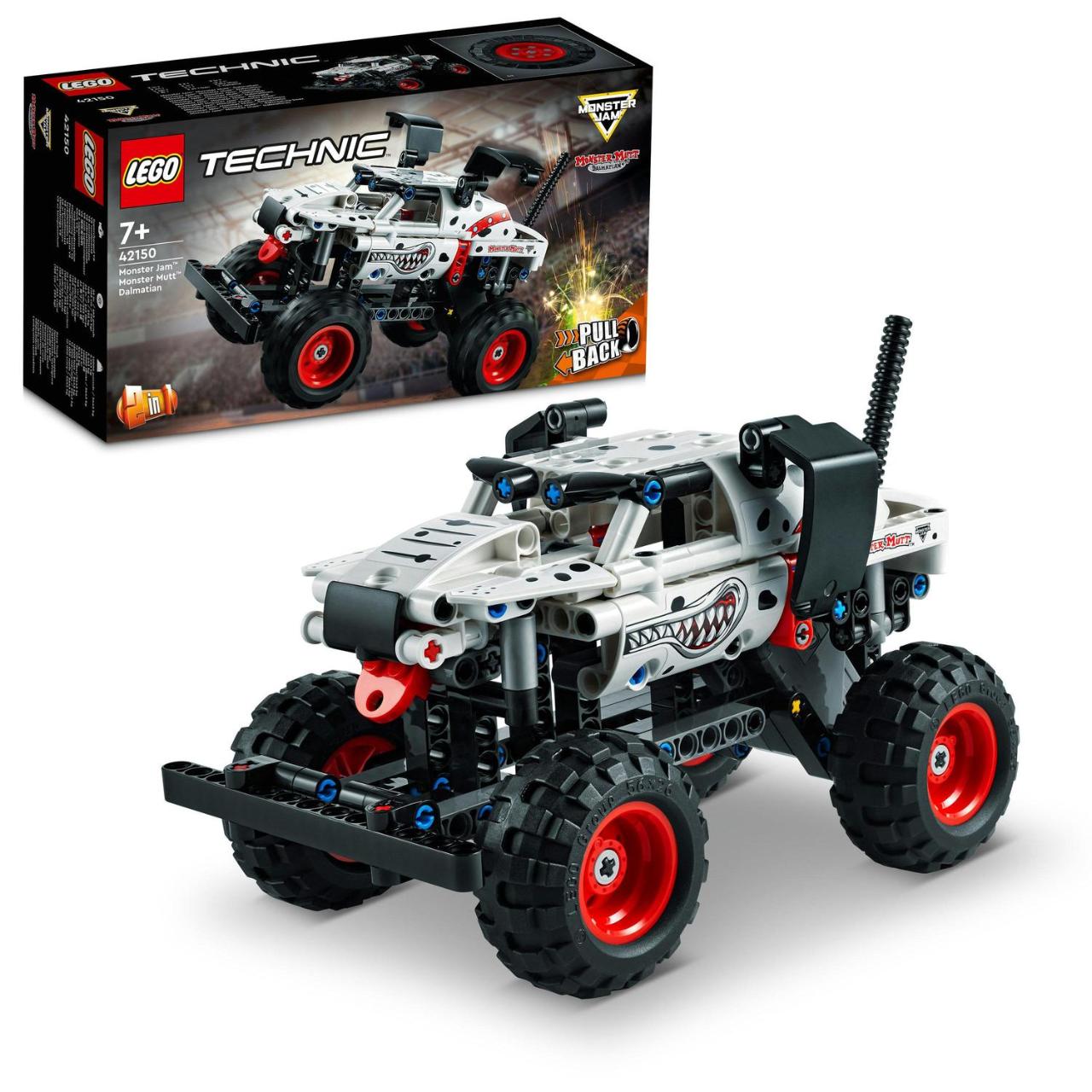 LEGO Technic, Dalmatian Monster Jam Monster Mutt, numar piese 244, varsta 7+