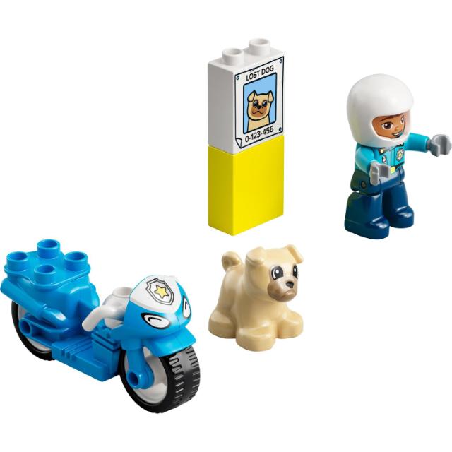 LEGO DUPLO, Motocicleta de politie, numar piese 5, varsta 2+