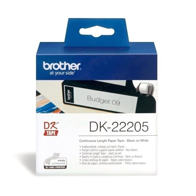 Banda Brother DK22205, 62mm x 30.48m, hartie