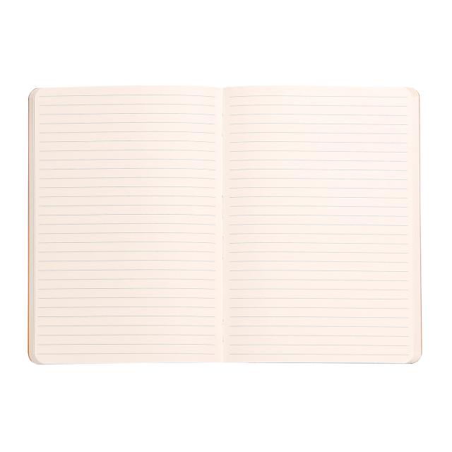 Notebook A5 Rhodiarama, 80 file, ivory, dictando, turcoaz