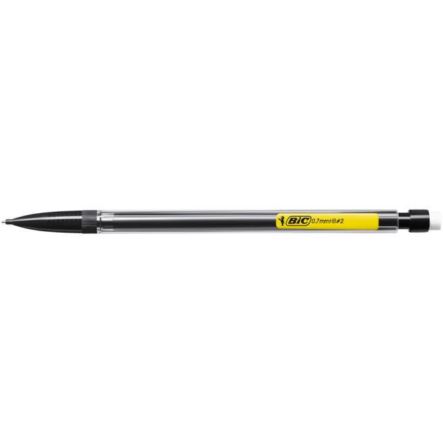 Creion mecanic BIC, Matic Classic, 0.7 mm, corp negru, clip diverse culori