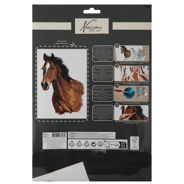 Pictura pe numere Creative Craft, 33x23 cm, model horse