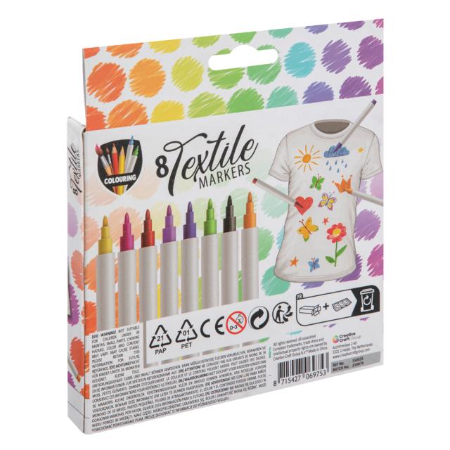 Set 8 markere Creative Craft, Grafix pentru textile