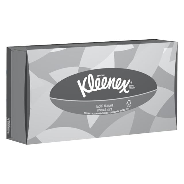 Servetele faciale Kimberly-Clark Kleenex, albe, 2 straturi, 100 bucati/cutie