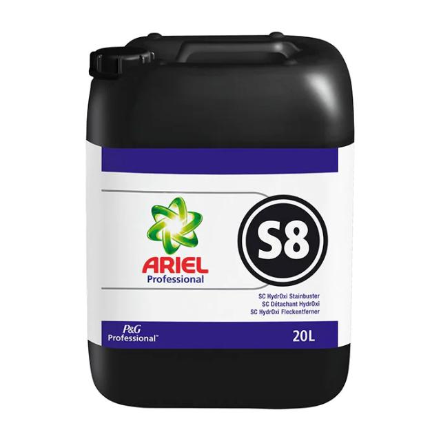 Aditiv pentru spalare lichid ARIEL Professional HydrOxi Stainbuster S8, 20 l