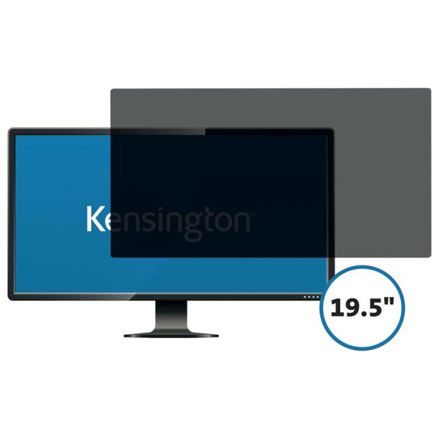 Filtru de confidentialitate Kensington, pentru monitor, 19.5 inch,16:9, 2 zone, detasabil