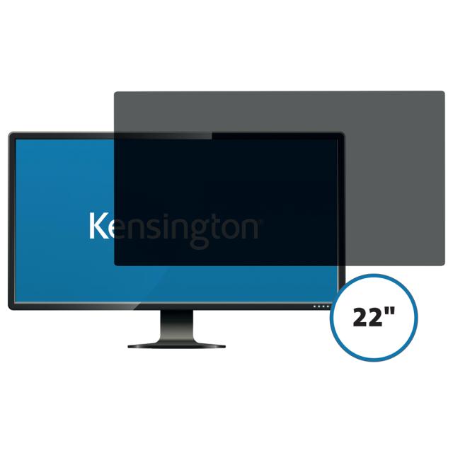 Filtru de confidentialitate Kensington, pentru monitor, 22.0 inch, 16:10, 2 zone, detasabil
