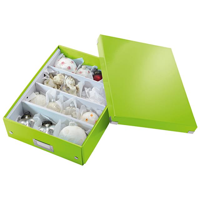 Cutie depozitare Leitz WOW Click & Store Organizer, carton laminat, medie, verde