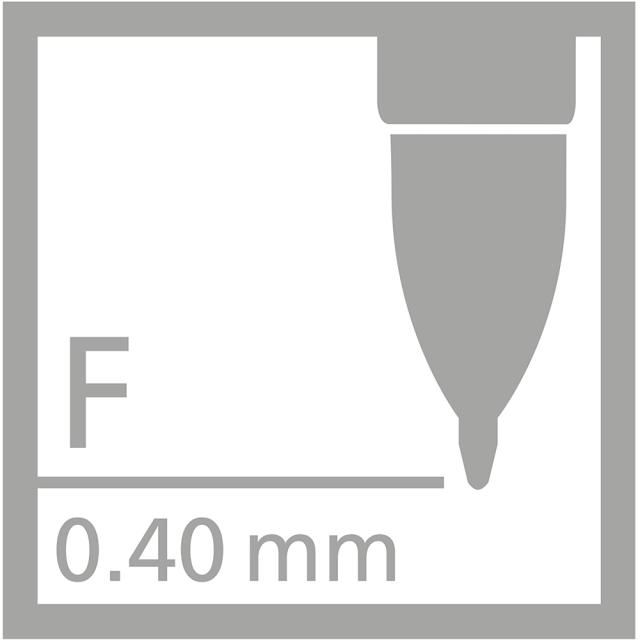 Pix cu gel Stabilo Palette, cu mecanism, varf 0.4 mm, negru, blister