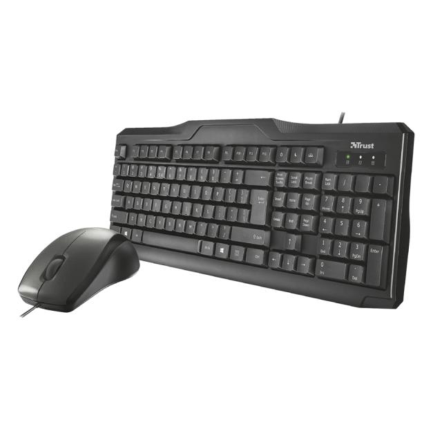 Kit mouse si tastatura Trust Classicline Wired, conectare tip USB cu cablu, ergonomic, rezistent, durabil