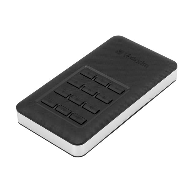 HDD portabil Verbatim Secure tastatura incorporata  USB 3.1 GEN 1 1TB Black, negru, memorie flash
