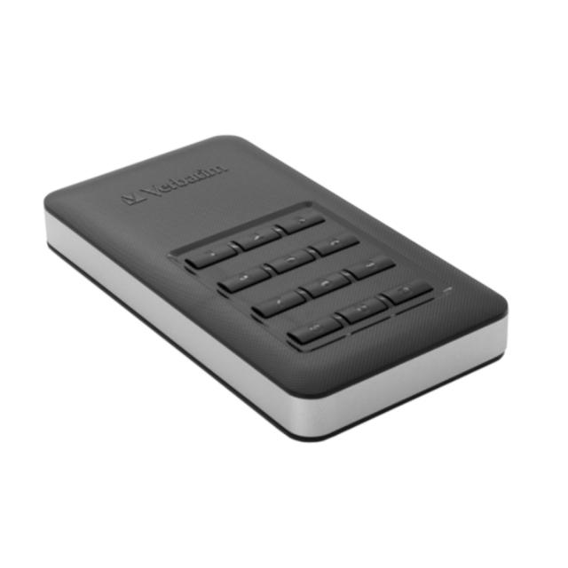 SSD Verbatim Store N Go 256 GB, criptare AES, memorie flash, tastatura incorporata