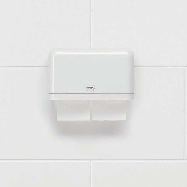 Dispenser Wepa pentru hartie igienica intercalata, plastic, alb