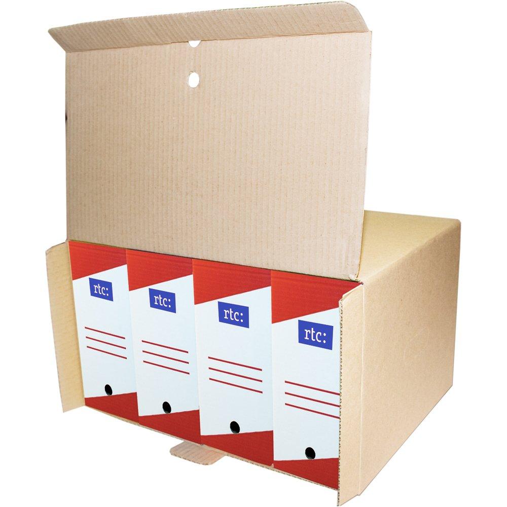 Container de arhivare RTC, carton natur, pentru cutii de arhivare, 460x270x350 mm,10 bucati/set