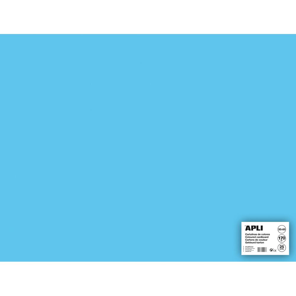 Carton color, Apli, 50x65, 170 g, 25 coli/top, bleu pal