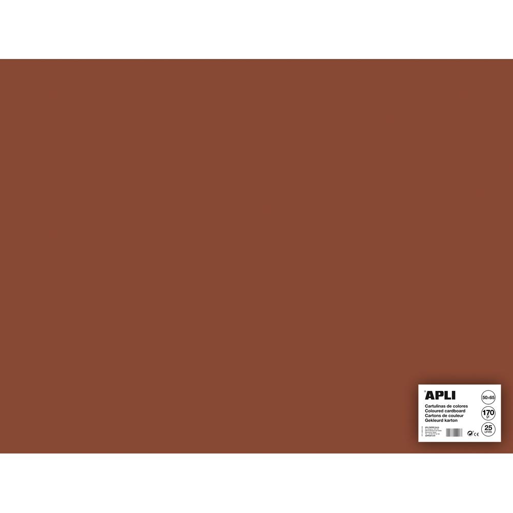 Carton color, Apli, 50x65, 170 g, 25 coli/top, maro