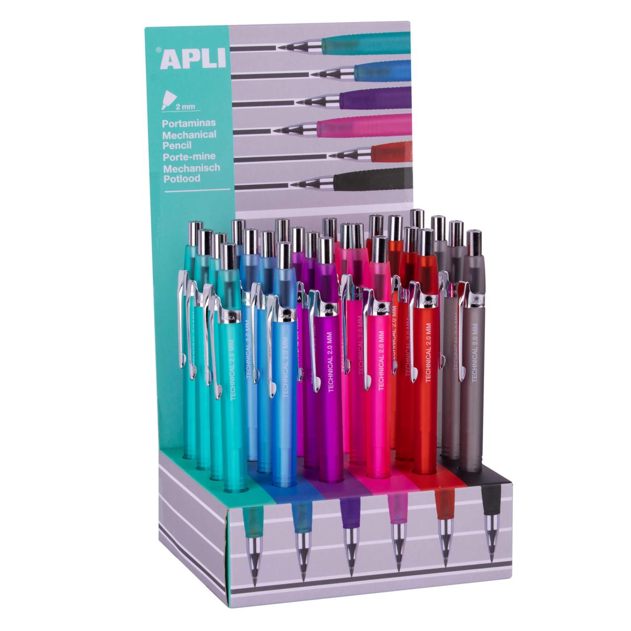 Creion mecanic Apli, 2 mm, diverse culori