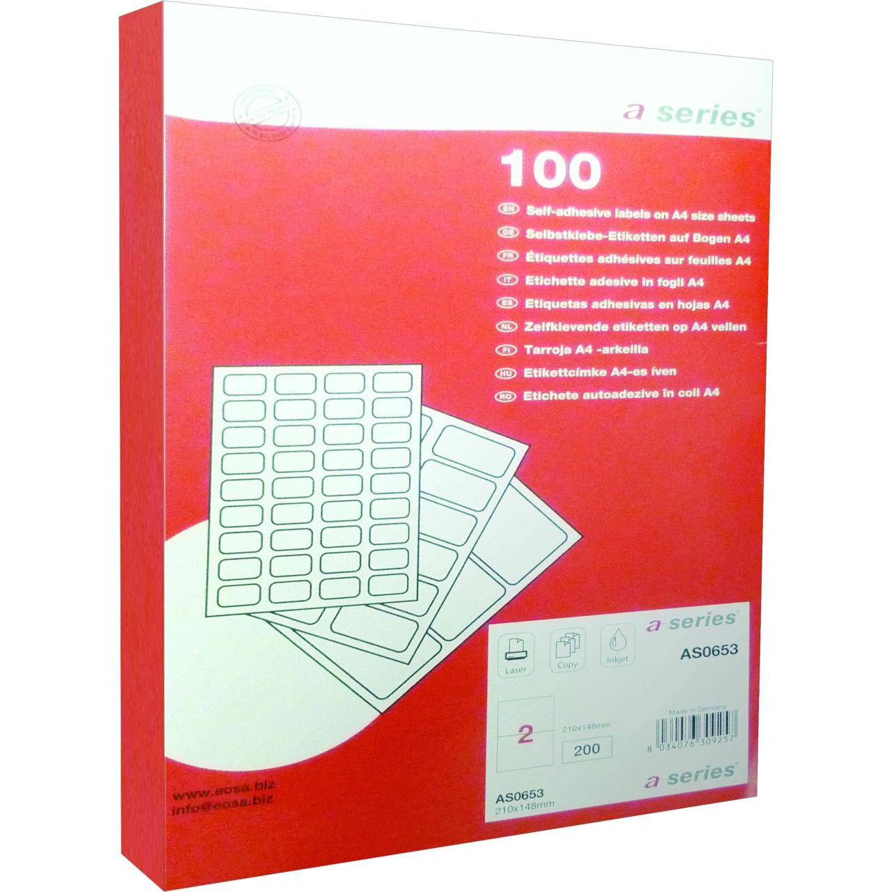 Etichete A-Series, 105 x 48 mm, 1.200 etichete, 100 coli/top