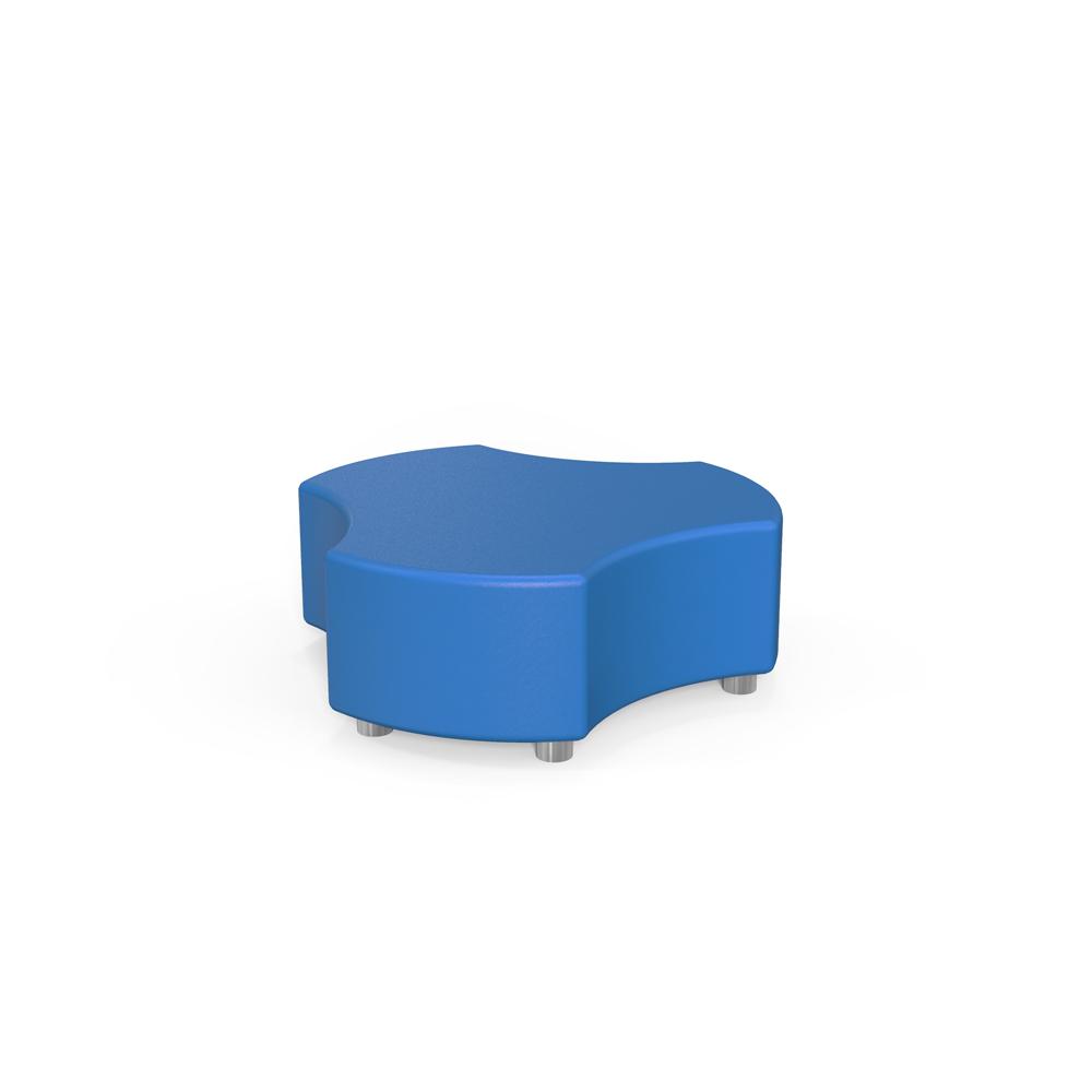 Taburet eco piele RFG Pixel, 120x112x43 cm, albastru