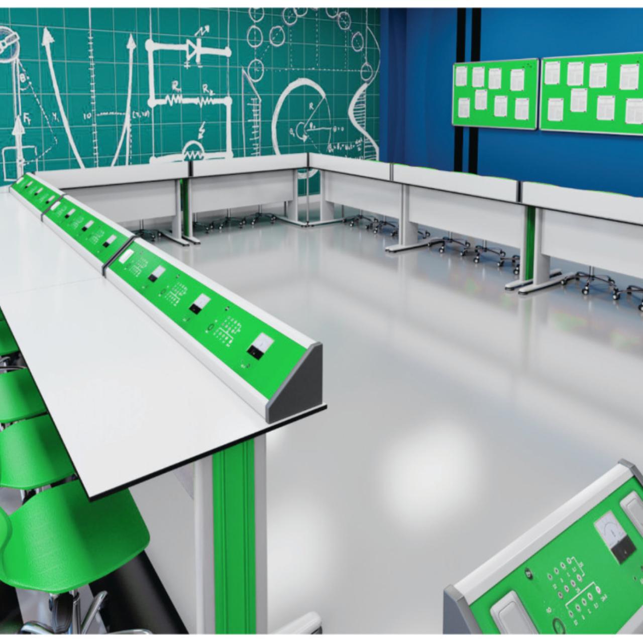 Laborator FLAT fizica, 24 elevi, alb verde