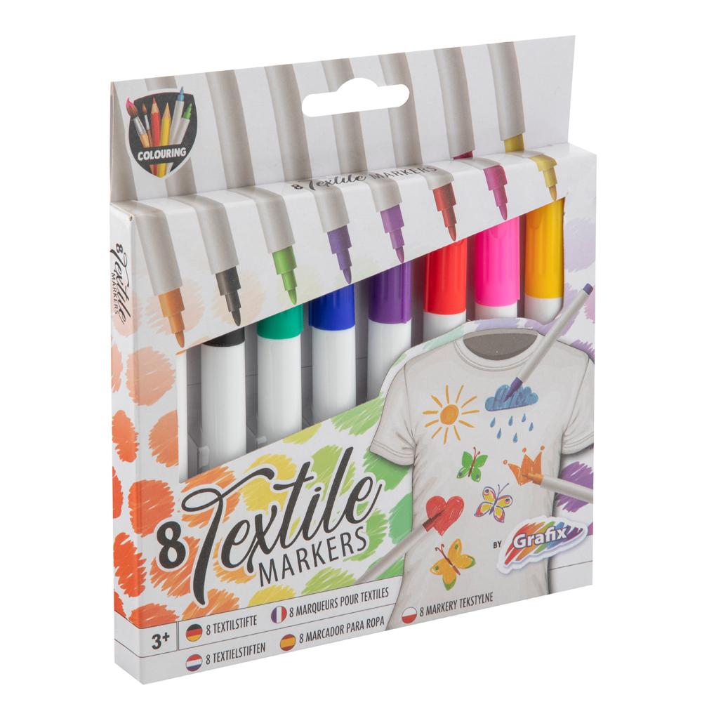 Set 8 markere Creative Craft, Grafix pentru textile