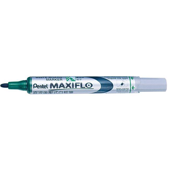 Marker pentru tabla Pentel Maxiflo, varf rotund, 4 mm, verde