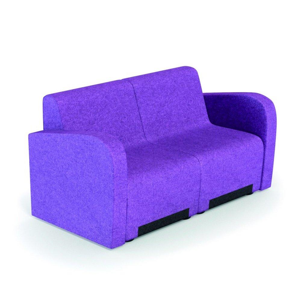 Canapea Rubico BR, 2 locuri, stofa, violet