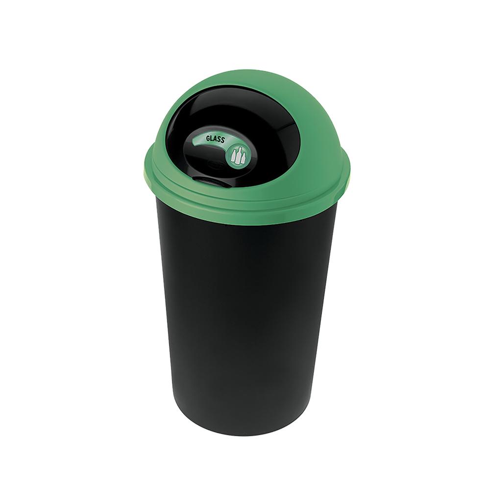 Cos gunoi Small Hoop 25L capac verde, capac glisant, rezistent, durabil