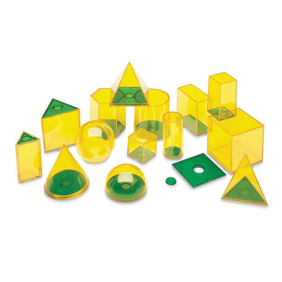 Set 14 figuri geometrice din plastic pentru volum