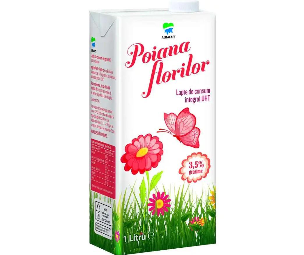 Lapte Poiana Florilor, UHT 3.5 grasime, 1L
