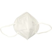 Masca protectie KN95, FFP2, 4 straturi, alb, 5 bucati/set