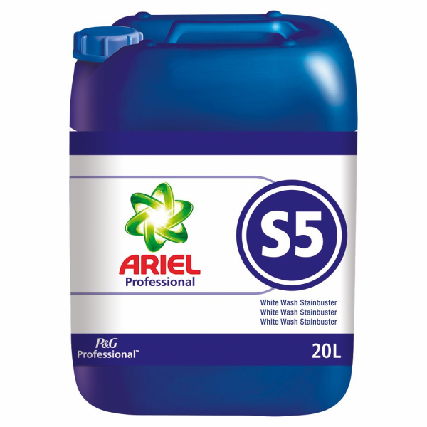 Solutie indepartare pete textile albe Ariel S5, dezinfectant, 20 l