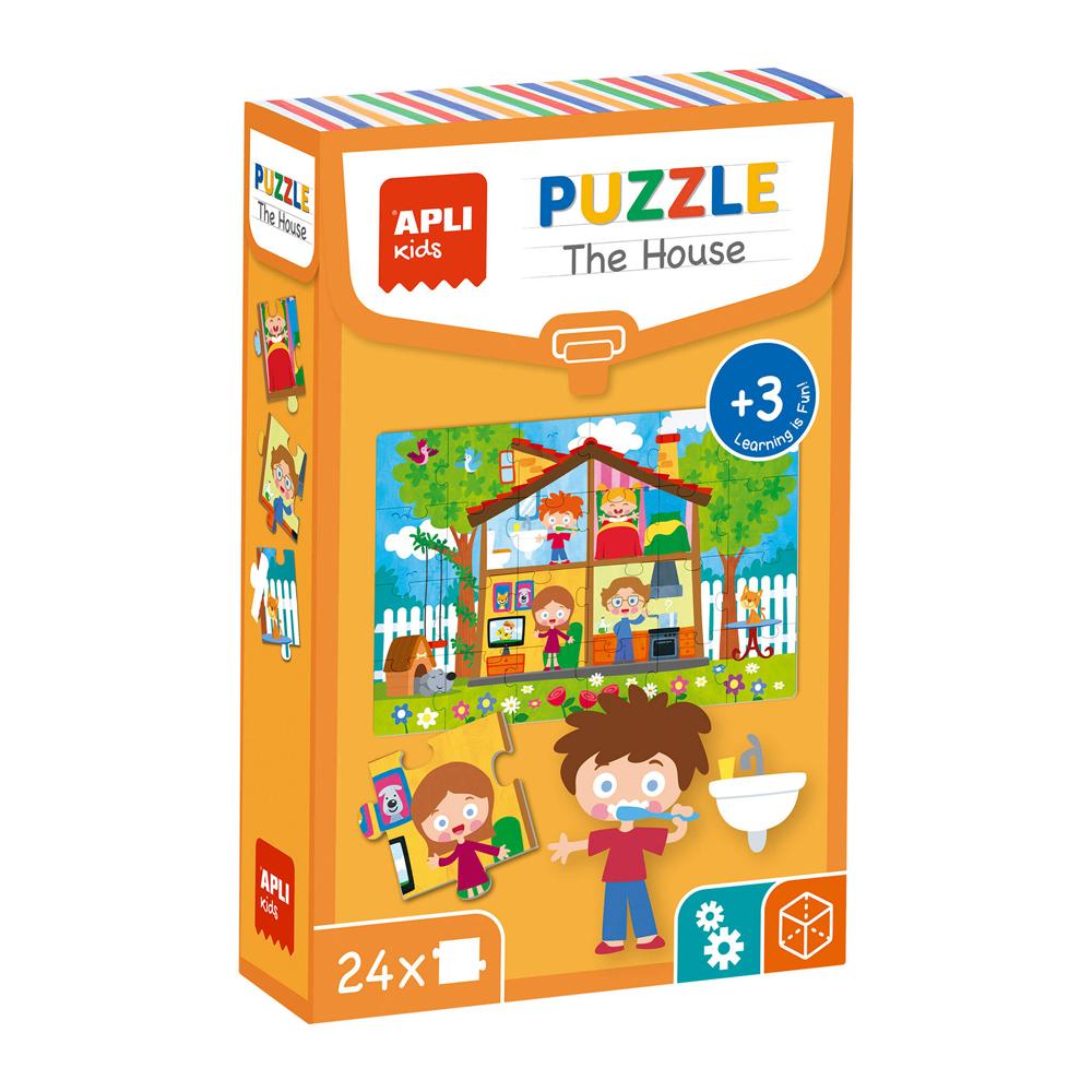 Puzzle educational Apli, 42x28 cm, tema Casa