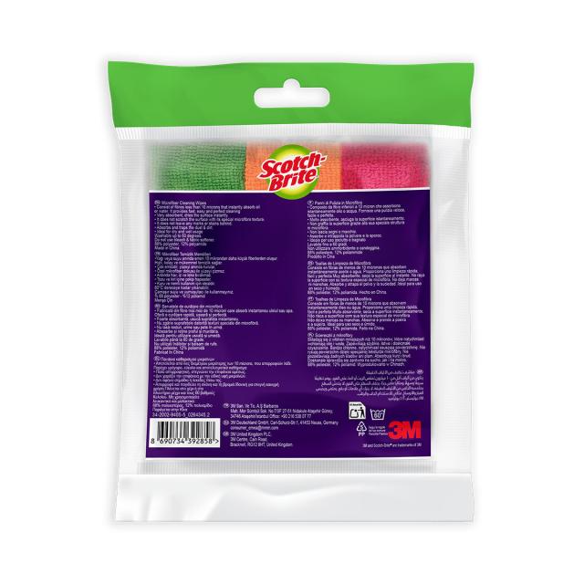 Lavete microfibra Scotch-Brite, 3 bucati/set
