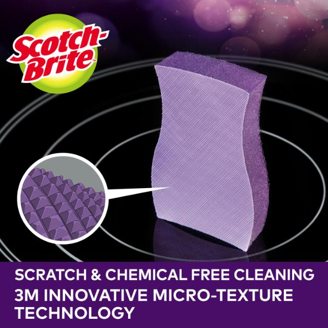 Burete curatare plite de sticla Scotch-Brite, 1 bucata/pachet