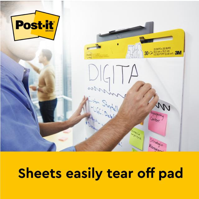 Flipchart de birou Post-it SuperSticky, 58.4 x50.8 cm, 20 coli