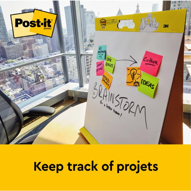 Flipchart de birou Post-it SuperSticky, 58.4 x50.8 cm, 20 coli