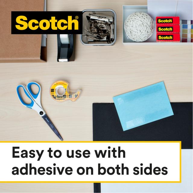 Banda dublu adeziva transparenta 3M Scotch® cu dispenser, 12,7 mm x 6,3 m , 1 bucata/ pachet