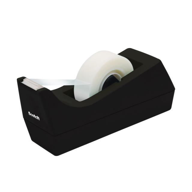 Dispenser banda adeziva, Scotch, Clasic C38, negru
