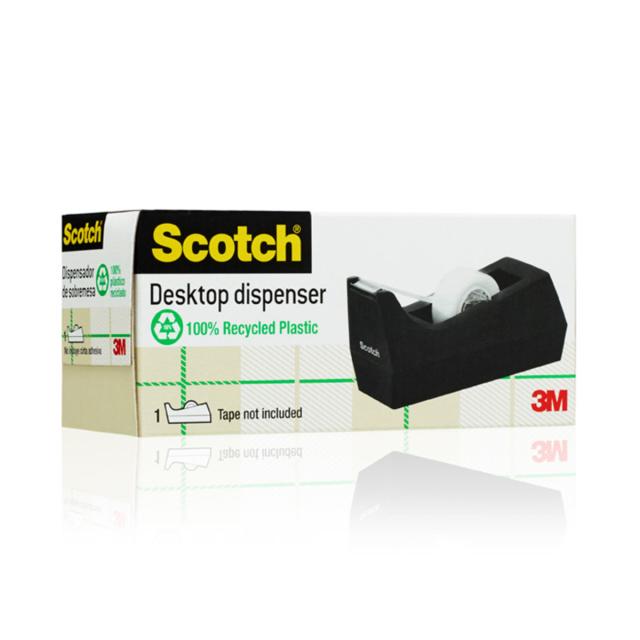 Dispenser banda adeziva, Scotch, Clasic C38, negru