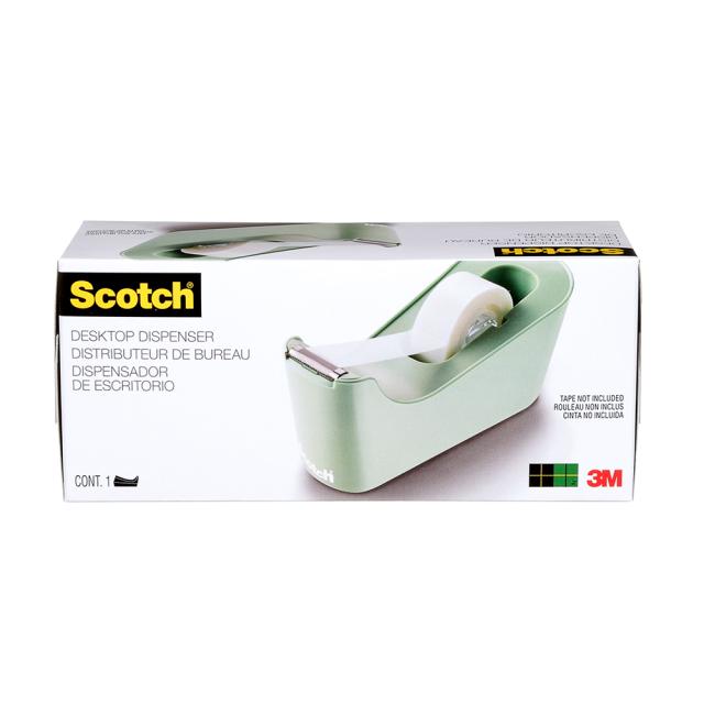 Dispenser Scotch C18L autonom menta include o rola banda adeziva Scotch Magic 19mm x 8.89mm, design elegant, rezistent