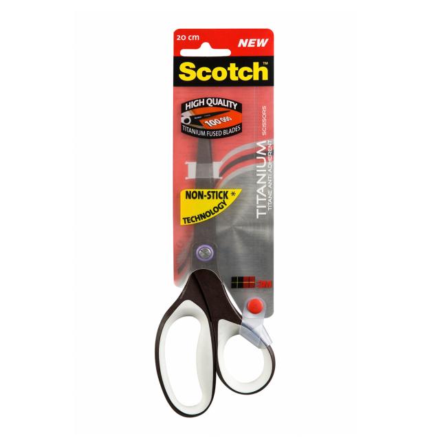 Foarfeca Scotch, Titanium, antiaderenta, 20 cm, negru