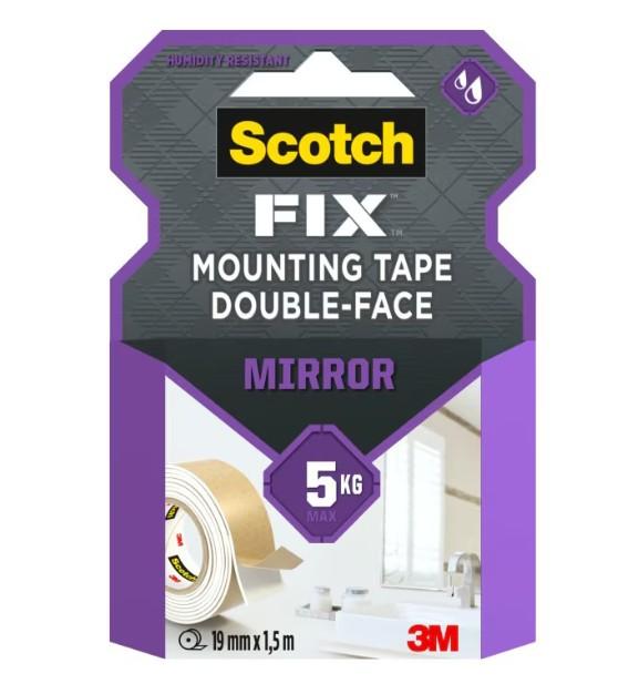 Banda dublu adeziva montare oglinzi  Scotch-Fix™ 3M, 19 mm x 1.5 m