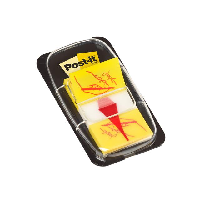 Index Semneaza aici Post-it®, 25,4 mm x 43,2 mm , 50 file in dispenser, 1 bucata/pachet