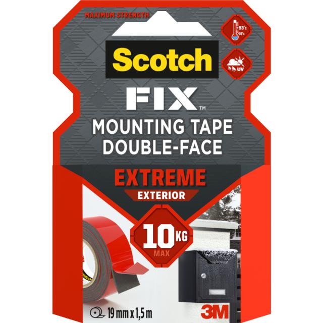 Banda dublu adeziva montare super rezistenta Scotch-Fix™ 3M, 1.5 m x 19 mm