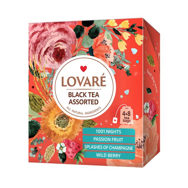 Ceai Lovare Black Tea Assorted, 32 plicuri/cutie