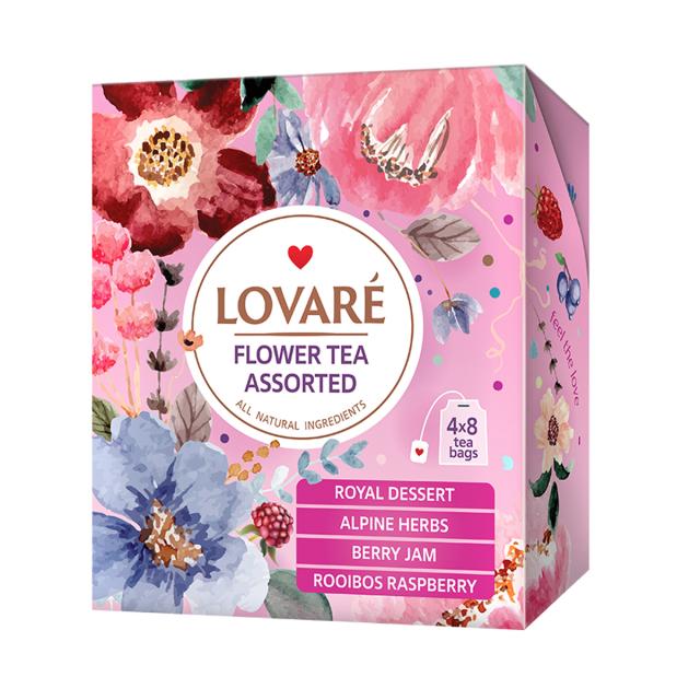 Ceai Lovare Flower Tea Assorted, 32 plicuri/cutie