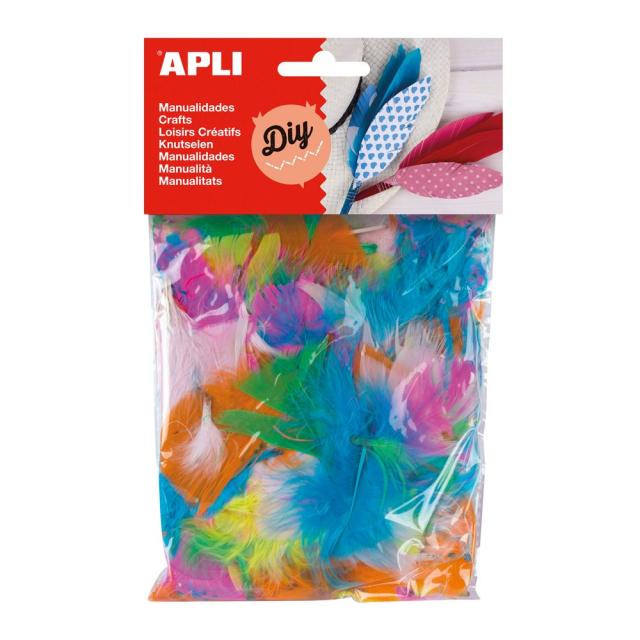 Pene culori asortate APLI, 14 g/punga