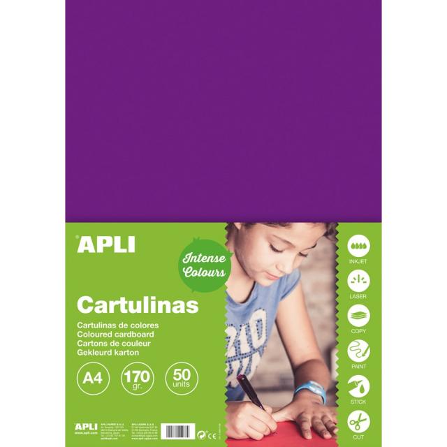 Carton color, A4, 170 g, 50 coli/top, violet