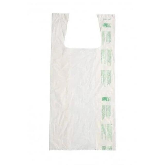 Pungi BIO mici tip maieu, cu manere, 24 x 40 cm, 50 bucati/set